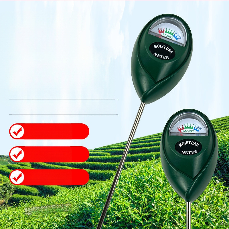 Augsnes mitruma mērītājs ar vienu adatu, apaļa galva, pārnēsājams dārza instruments (profesionālais)