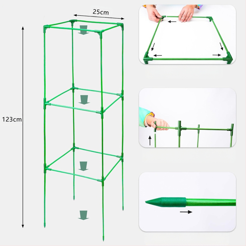Стойка за цветя Kimang — стъклопластик и пластмаса, подпора за предотвратяване на наклон
