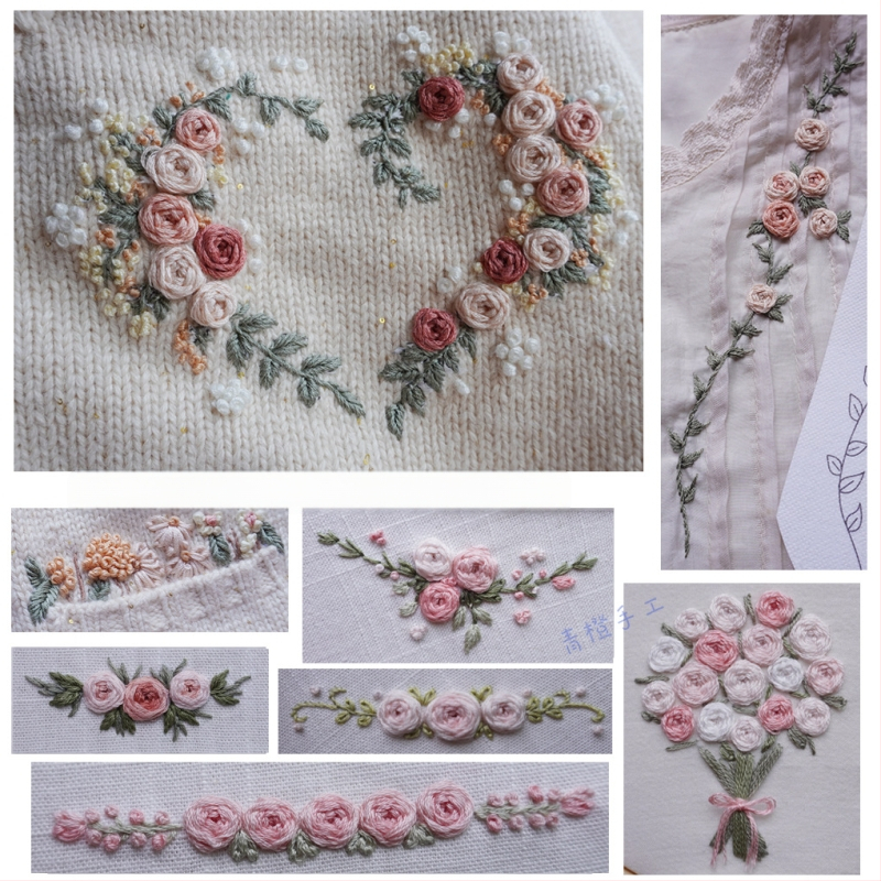 DIY siuvinėta aplikacija su vandens tirpstančiu pagrindu, siuvimui marškinėliams, megztiniams ir džinsams