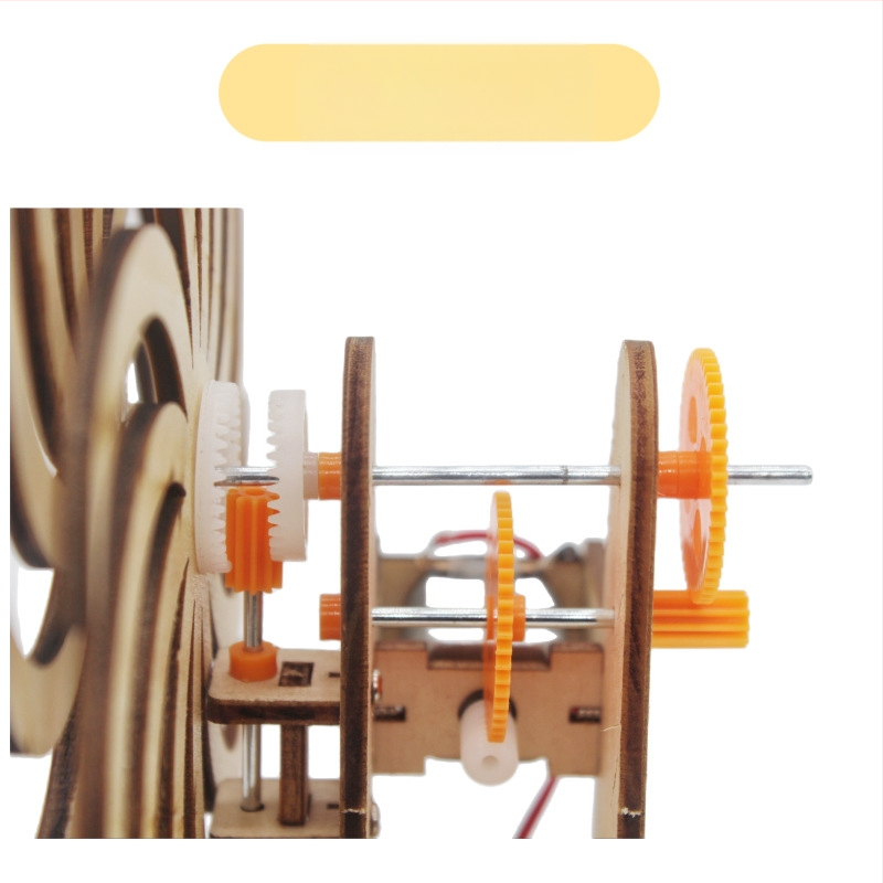 DIY zinātnes eksperimentu komplekts — koka logs ar optisko ilūziju, piemērots 7–14 gadiem, zīmols Maker Coldplay, ar video vadlīniju