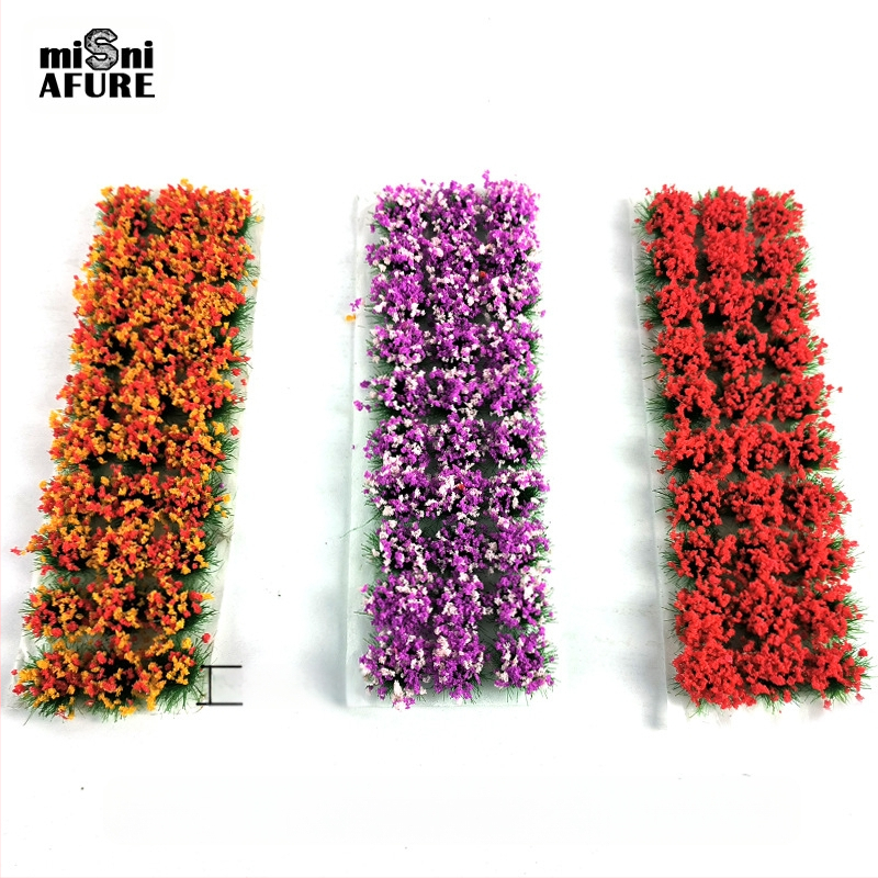 Моделен миниатюрен пейзаж с групи цветя – от смола, Times miniature model, 1 кутия/30 броя, DIY възможно, сглобен