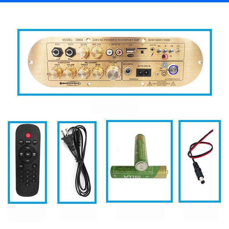 Πλακέτα Ενισχυτή Ισχύος D900, Bluetooth 2.1 καναλιών, Υψηλή Ισχύς 3116