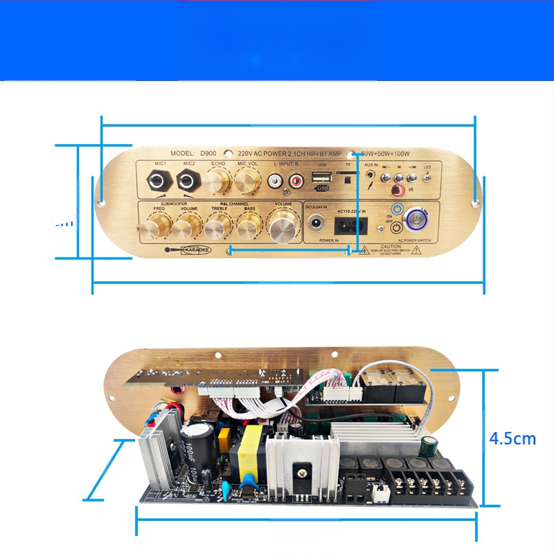Πλακέτα Ενισχυτή Ισχύος D900, Bluetooth 2.1 καναλιών, Υψηλή Ισχύς 3116