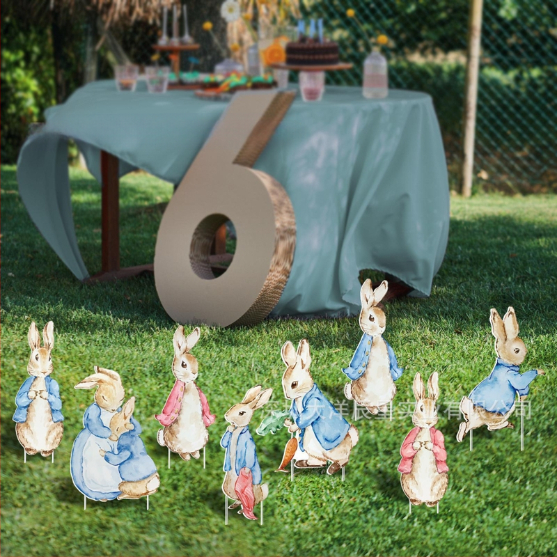 Κηπουρική ταμπέλα με κοντάρι για Πασχαλινό κουνέλι σε εξωτερικό κήπο - ρετρό στυλ, Ocean μάρκα