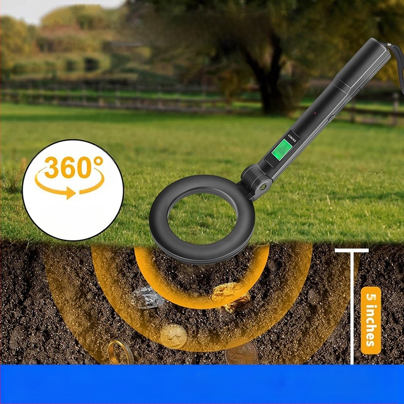 Rokas metāla detektors, pārnēsājams, saliekams, augstas precizitātes, ārējais detektors