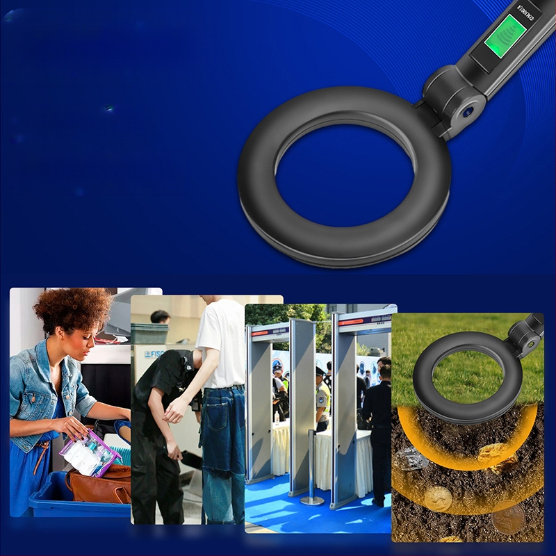 Rokas metāla detektors, pārnēsājams, saliekams, augstas precizitātes, ārējais detektors