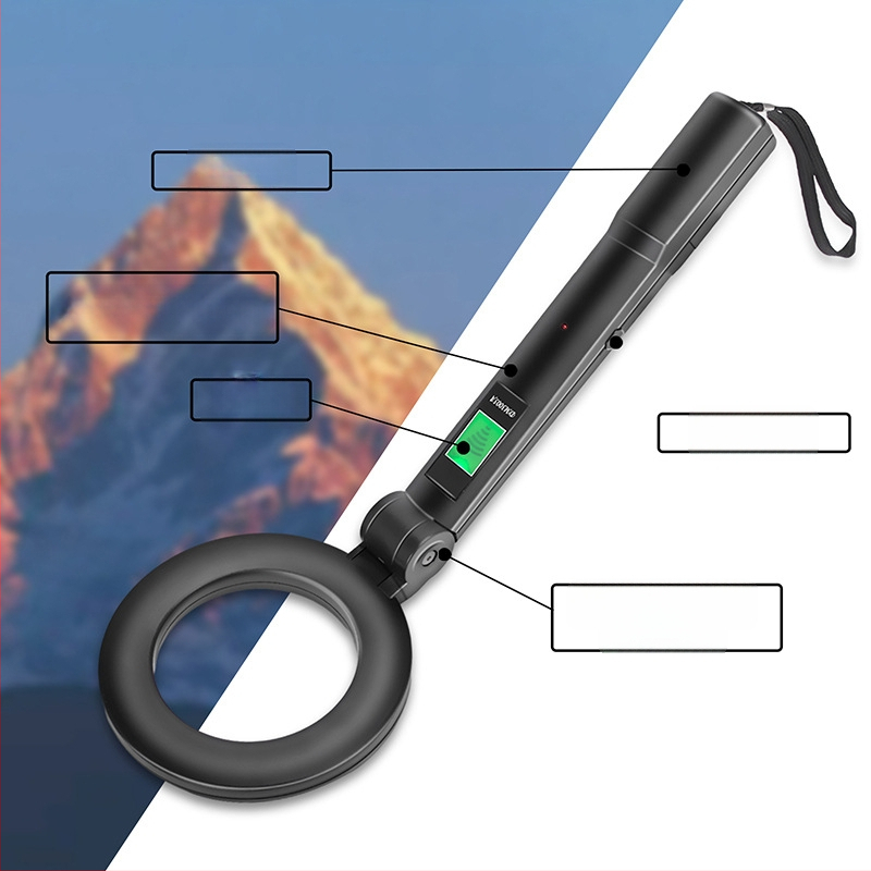 Rokas metāla detektors, pārnēsājams, saliekams, augstas precizitātes, ārējais detektors