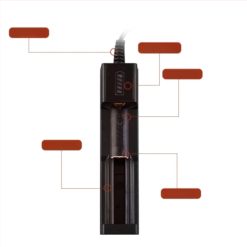 Renlong Electronics USB зарядно за литиеви батерии 18650/14500, едно гнездо, 4.2V 1A, CE сертифицирано