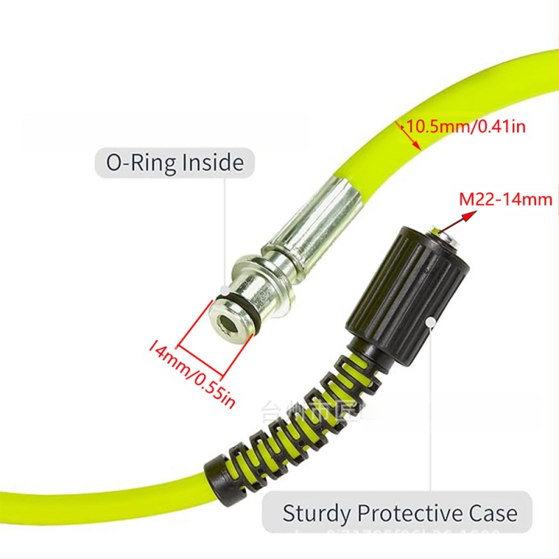 Augstspiediena šļūtene automašīnas mazgāšanai ar M22-14 vītni, PVC, 7500 psi, garums 6–20 m, modelis JF-085