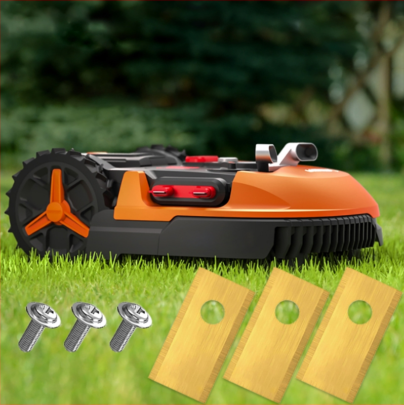 Rozsdamentes acél 420J2 gyepnyíró penge, Frontier, egylyukas rögzítés WORX gépekhez