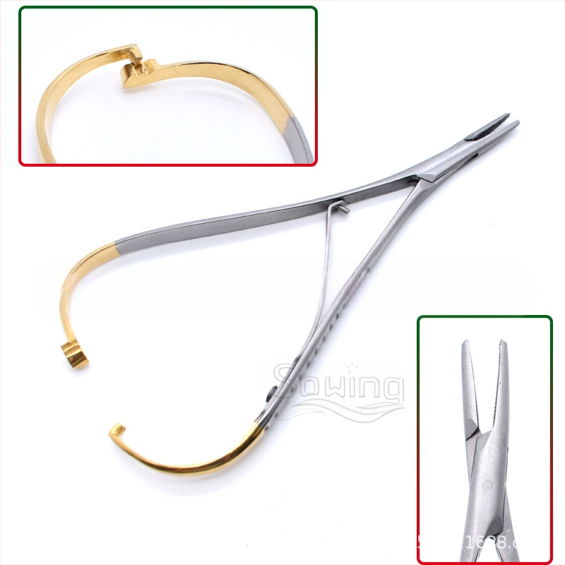 Dantų adatos laikiklis galinis tipas, nerūdijantis plienas, suaugusiems, 100 vnt.