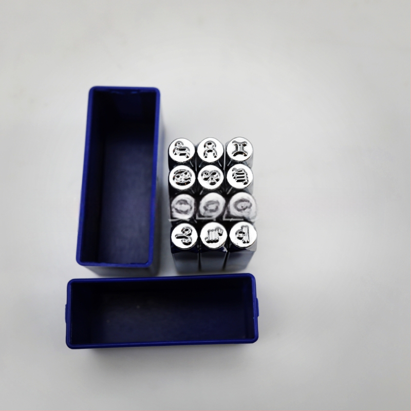 JYD 40Cr електропокрита стоманена печатна матрица за рисунка, стил Констелация, 6 мм, комплект 12 бр.