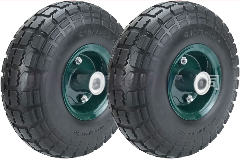 Solidais rats noliktavas ratiņiem – PU putu rats, metāla spieķi, iekšējā kamera, maksimālā slodze 265 kg, maksimālais gaisa spiediens 200 psi, pielāgojams gultnis