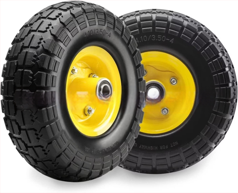 Solidais rats noliktavas ratiņiem – PU putu rats, metāla spieķi, iekšējā kamera, maksimālā slodze 265 kg, maksimālais gaisa spiediens 200 psi, pielāgojams gultnis