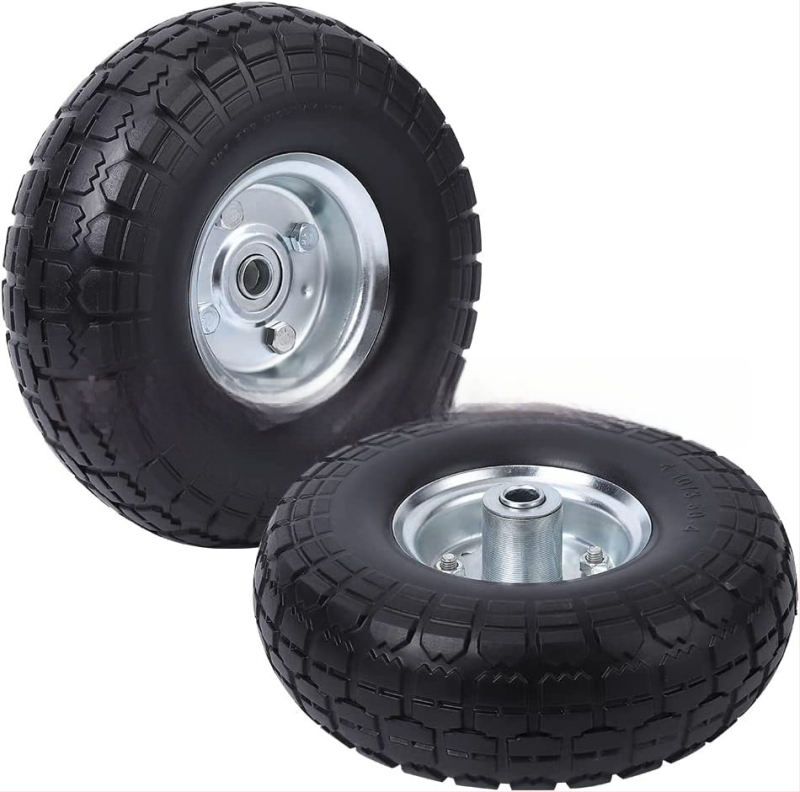 Solidais rats noliktavas ratiņiem – PU putu rats, metāla spieķi, iekšējā kamera, maksimālā slodze 265 kg, maksimālais gaisa spiediens 200 psi, pielāgojams gultnis