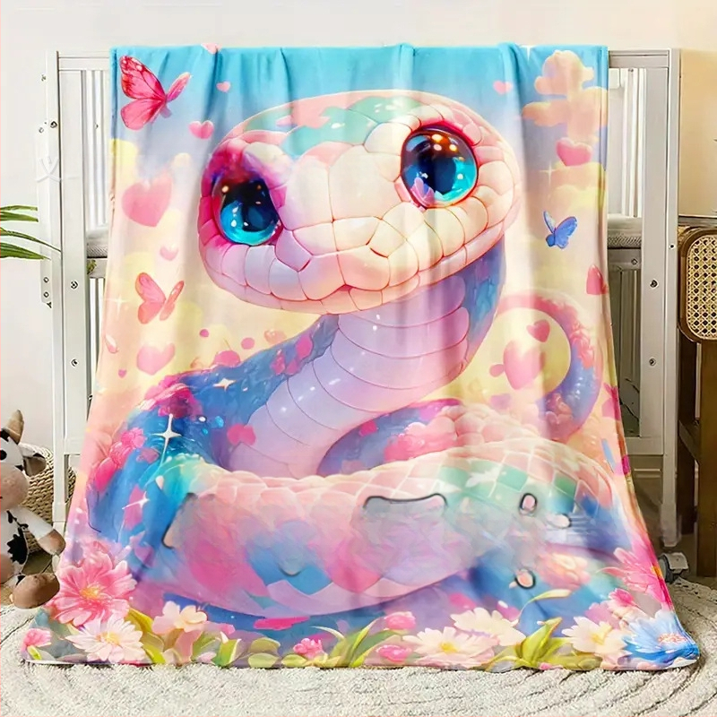 Pătură din poliester cu imprimare digitală, model geometric, iarnă, greutate 300–500 g