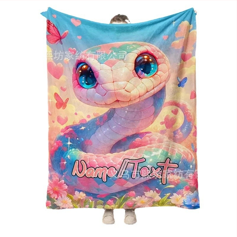 Pătură din poliester cu imprimare digitală, model geometric, iarnă, greutate 300–500 g