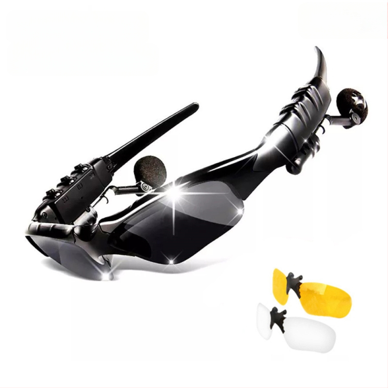 Умни безжични Bluetooth очила за музика и разговори, поляризирани слънчеви очила с Bluetooth 5.1, обхват до 10 м, шумопотискане, дълъг живот на батерията 4–8 ч, стерео звук