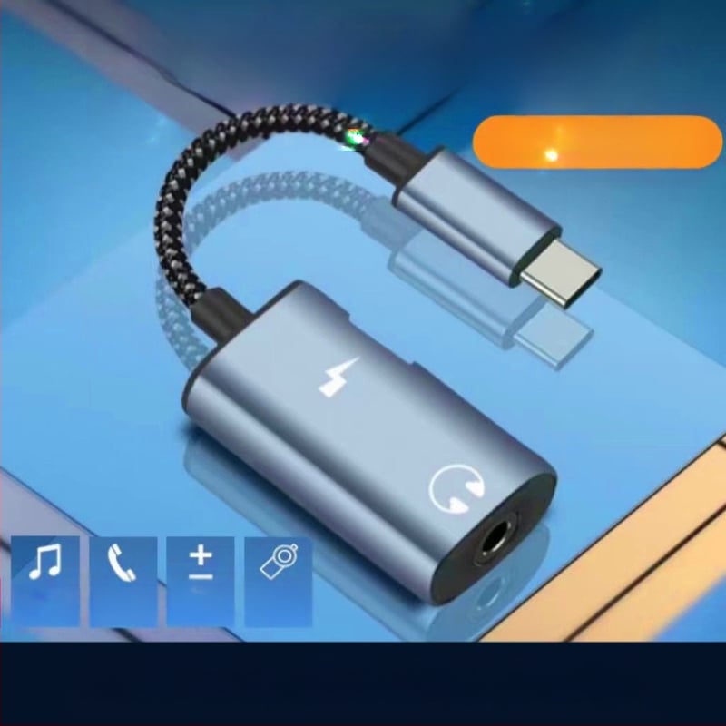 Type-C адаптер за слушалки SALAMOER JS-39, съвместим с Android устройства с Type-C интерфейс, лицензиран частен етикет