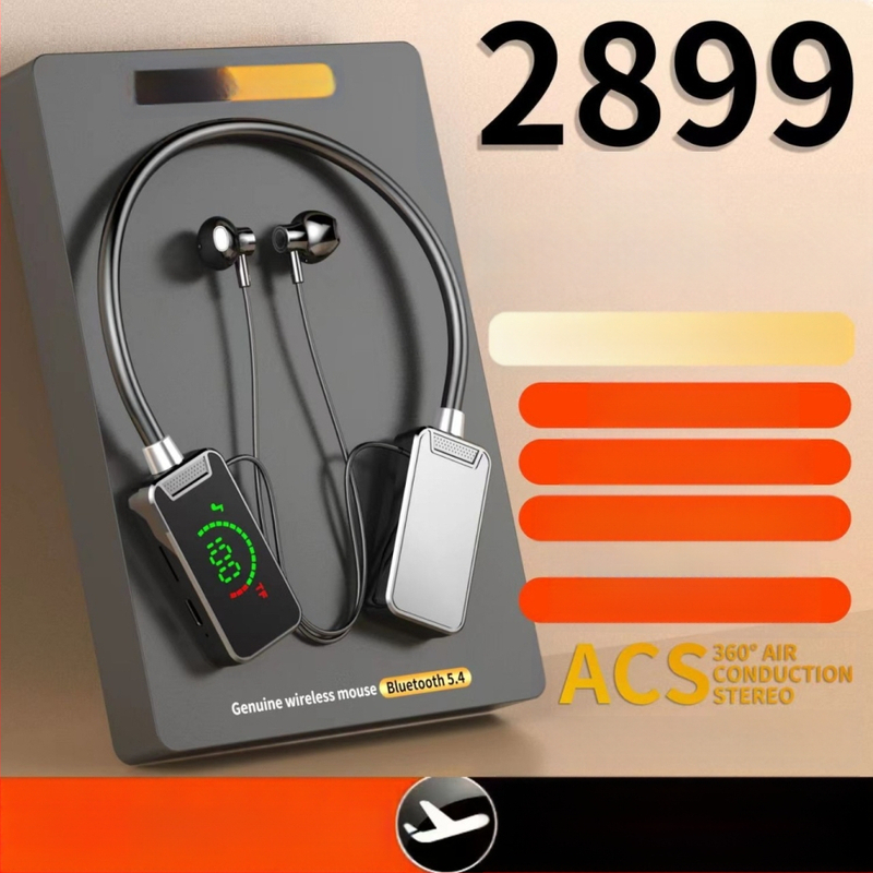 Bluetooth slušalice oko vrata, IPX7 vodootporne, Bluetooth 5.4, domet 10 m, 4–8 sati baterije, stereo za pozive i glazbu