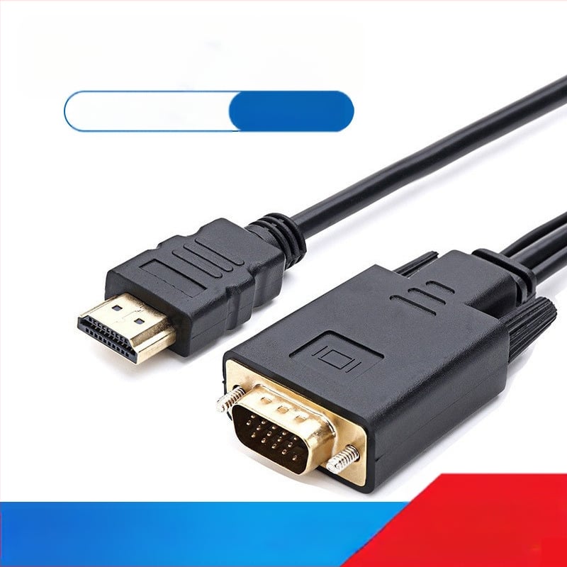 Καλώδιο HDMI προς VGA για υπολογιστή, μήκος 1,8 m, επιχρυσωμένες συνδέσεις, χαλκού αγωγοί, 1080p υποστήριξη