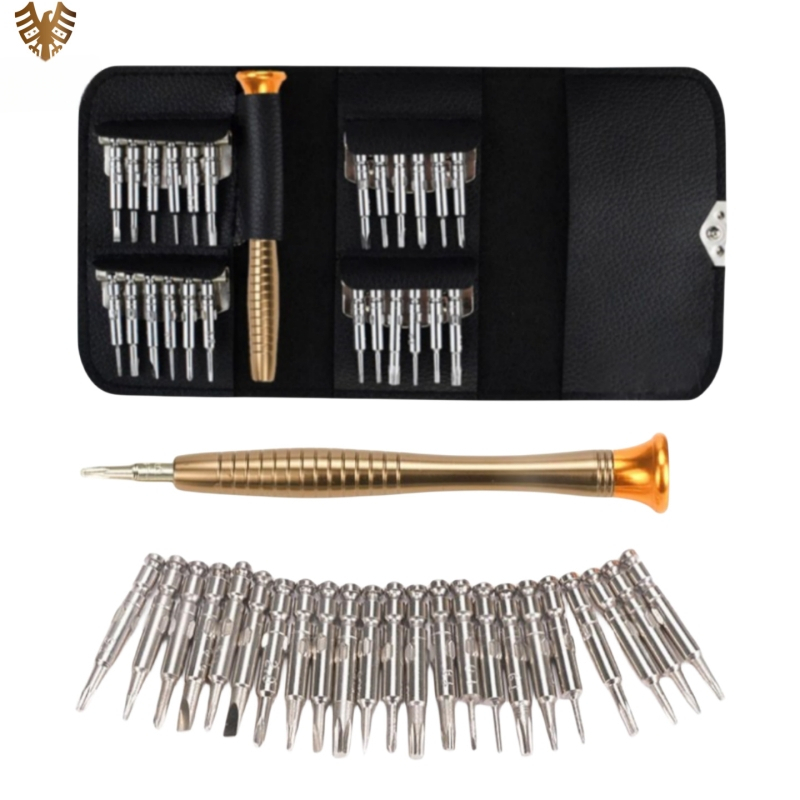 25-in-1 atsuktuvų rinkinys odiniame dėkle, CR-V plienas, magnetinis, neizoliuotas, svoris 0.09