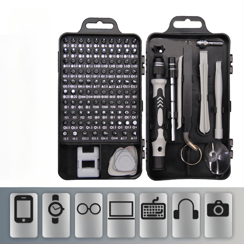 Ηλεκτρικό κατσαβίδι 115-σε-1 σετ με εξάγωνα και Torx μπίτς, για αποσυναρμολόγηση τηλεφώνων και υπολογιστών