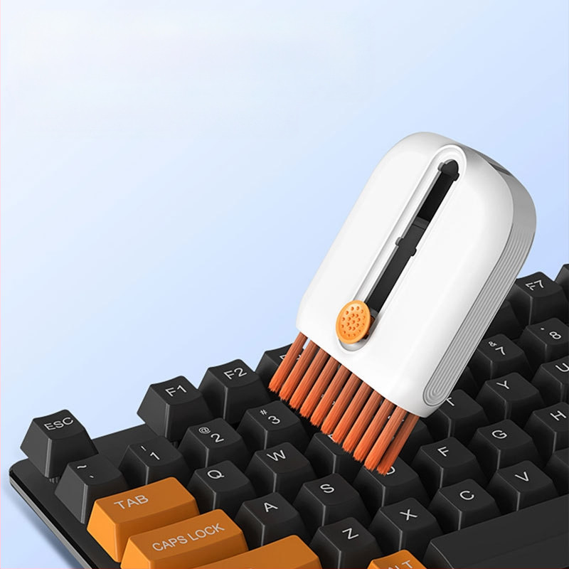 Компютърна четка за почистване – комплект Q6A за лаптопи, мобилни телефони и цифрови камери — ABS + спонж + влакнеста фланела