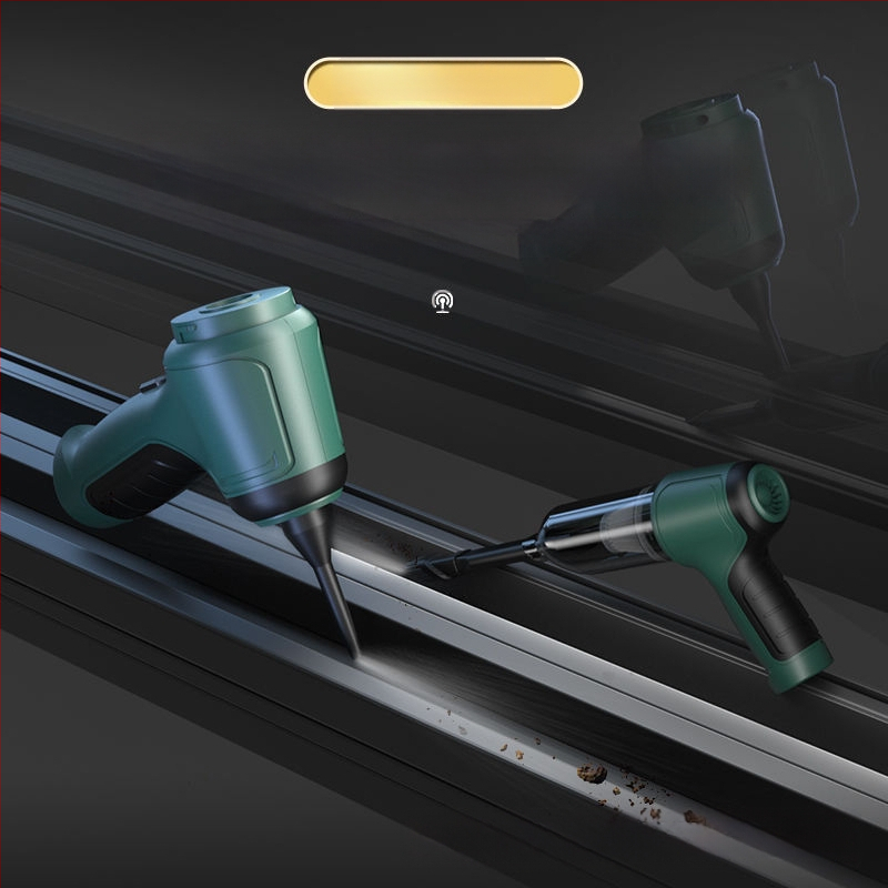 Bezvadu putekļsūcējs automašīnām un mājai, rokas, 120W, putekļu tvertnes, dubulta lietošana, USB uzlāde
