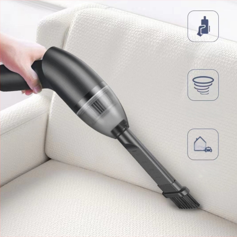 Bevielis rankinis dulkių siurblys biurui ir automobiliui – 64W, 3100–4000Pa siurbimo galia, USB įkrovimas, įrengta 2000–2500mAh baterija, apšvietimas
