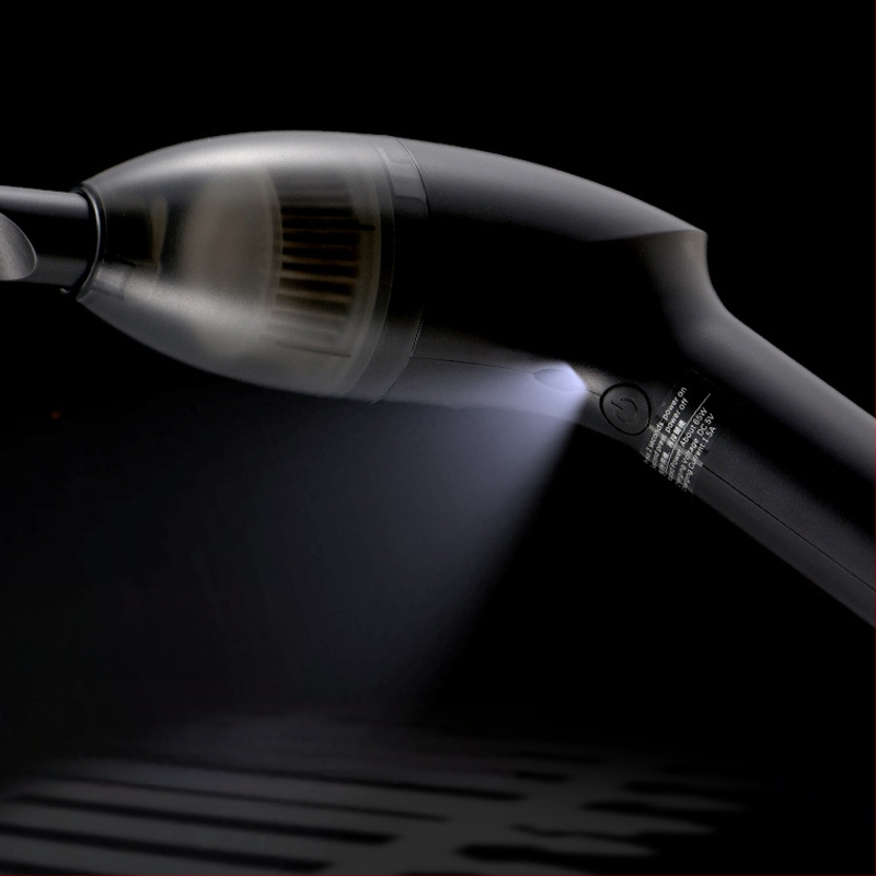 Bevielis rankinis dulkių siurblys biurui ir automobiliui – 64W, 3100–4000Pa siurbimo galia, USB įkrovimas, įrengta 2000–2500mAh baterija, apšvietimas