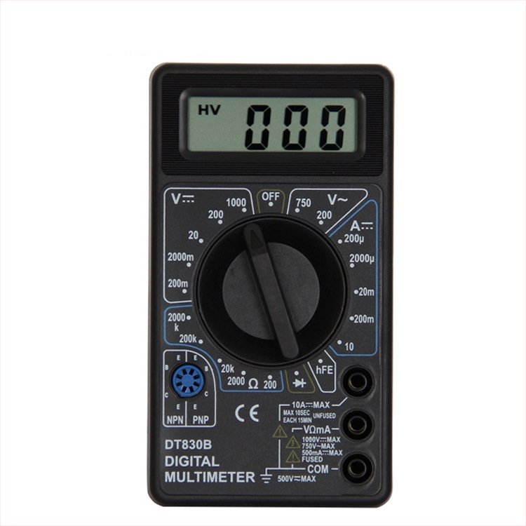 Skaitmeninis multimetras DT830B – stalinis multimetras, CE sertifikatas, duomenų laikymas, automatinis išjungimas, modelis 830B