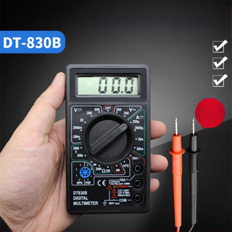 Skaitmeninis multimetras DT830B – stalinis multimetras, CE sertifikatas, duomenų laikymas, automatinis išjungimas, modelis 830B