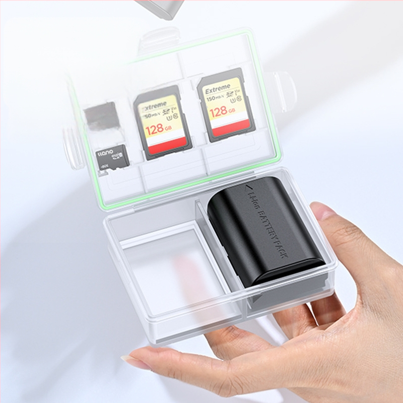 Green Giant Energy Θήκη αποθήκευσης μπαταρίας LP-E6 για κάμερες Canon R5/R6 και 60D/70D/80D/90D/5D4