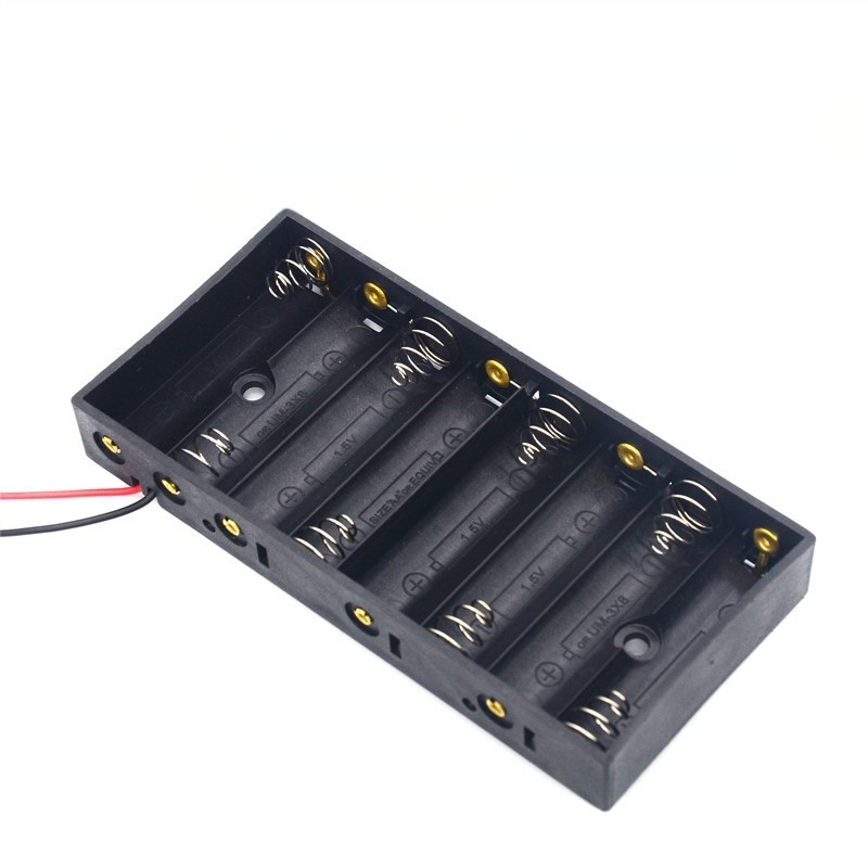 Кутия за батерии No. 5, 8 клетки, странично разположена, 12V серия, твърд корпус