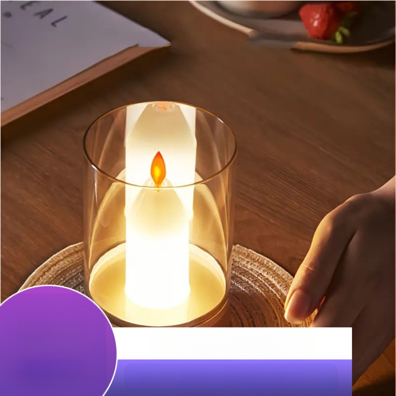 Настолна лампа RH05 LED със стъклен абажур, USB захранване и индуктивен превключвател