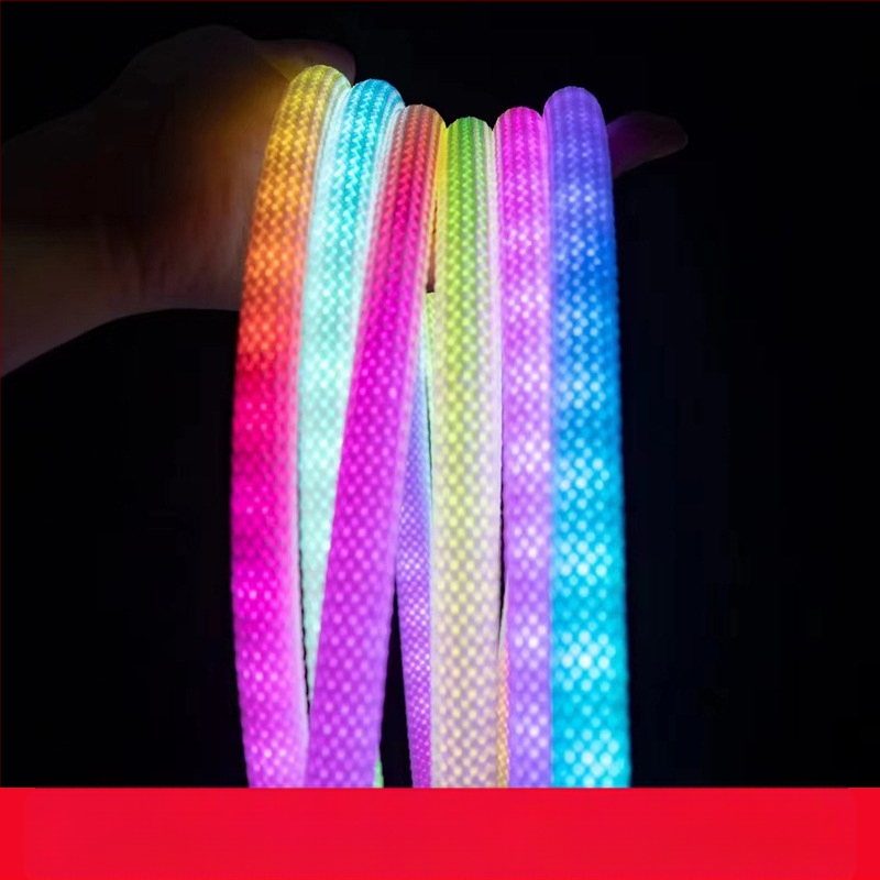 360° audininių LED šviesos juostelė, atspari vandeniui neon stiliui, reguliuojamas ryškumas, nuotolinio valdymo, 5V įvadas