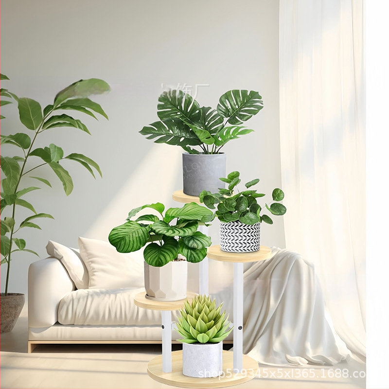 Tryjų aukštų medinis augalų stovas (Medžiaga: Mediena; Importuotas: Ne; Prekės ženklas: Kitas; Dovana: Ne)