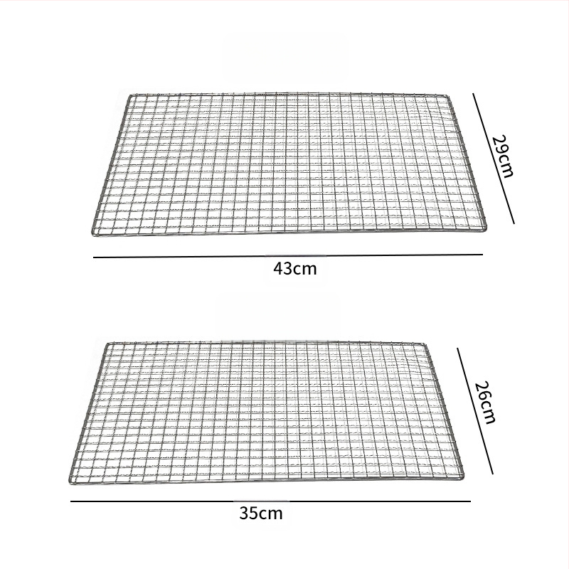 Kvadratinės kepsninės grotelės - metalo grotelės kepsninei, nešiojamos, sulankstomos, vėjo atsparios, korozijai atsparios, nelipnios