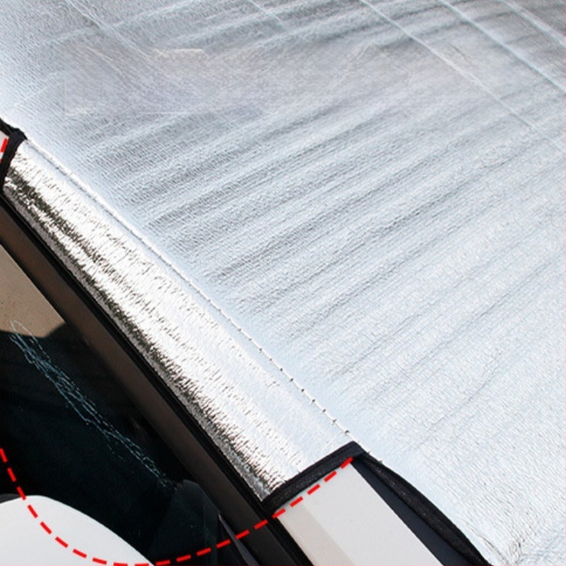 Покривало за предното стъкло на колата, перлен памук, дебело, водоустойчиво и топлоизолирано за зима, монтаж с щипки