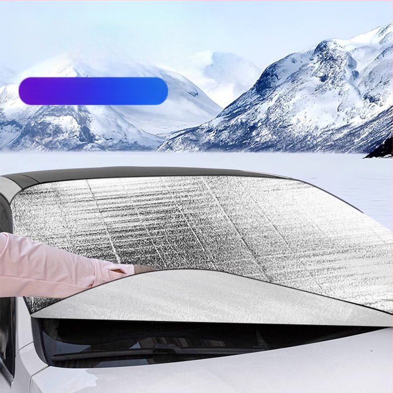 Покривало за предното стъкло на колата, перлен памук, дебело, водоустойчиво и топлоизолирано за зима, монтаж с щипки