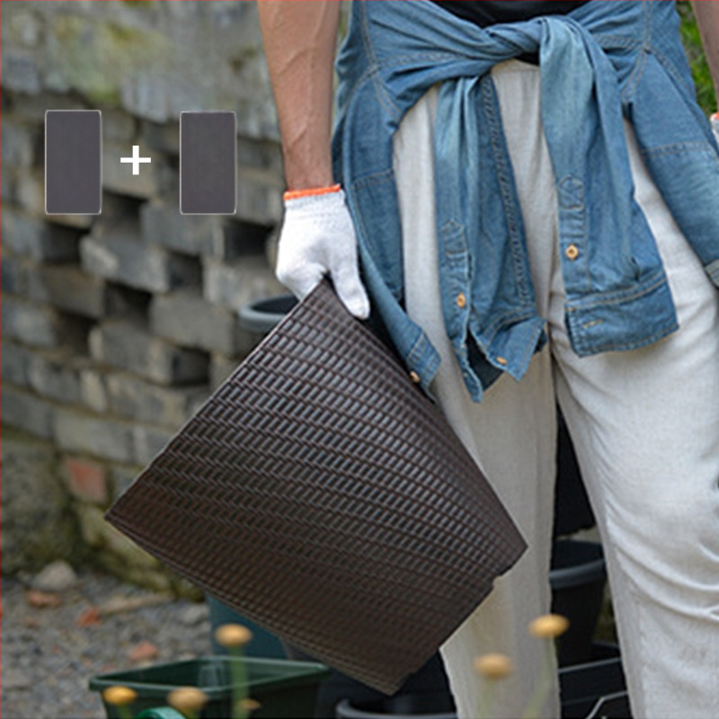 Lillepott, imitatsioon paju-võrgustiku mustriga, plastikust, tootmismeetod: süstformimine, põrandal kasutamiseks, lihtne stiil (Privaatset märgistust litsentsitud: Jah)