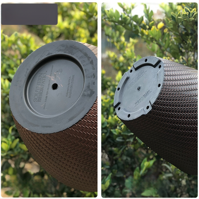 Lillepott, imitatsioon paju-võrgustiku mustriga, plastikust, tootmismeetod: süstformimine, põrandal kasutamiseks, lihtne stiil (Privaatset märgistust litsentsitud: Jah)