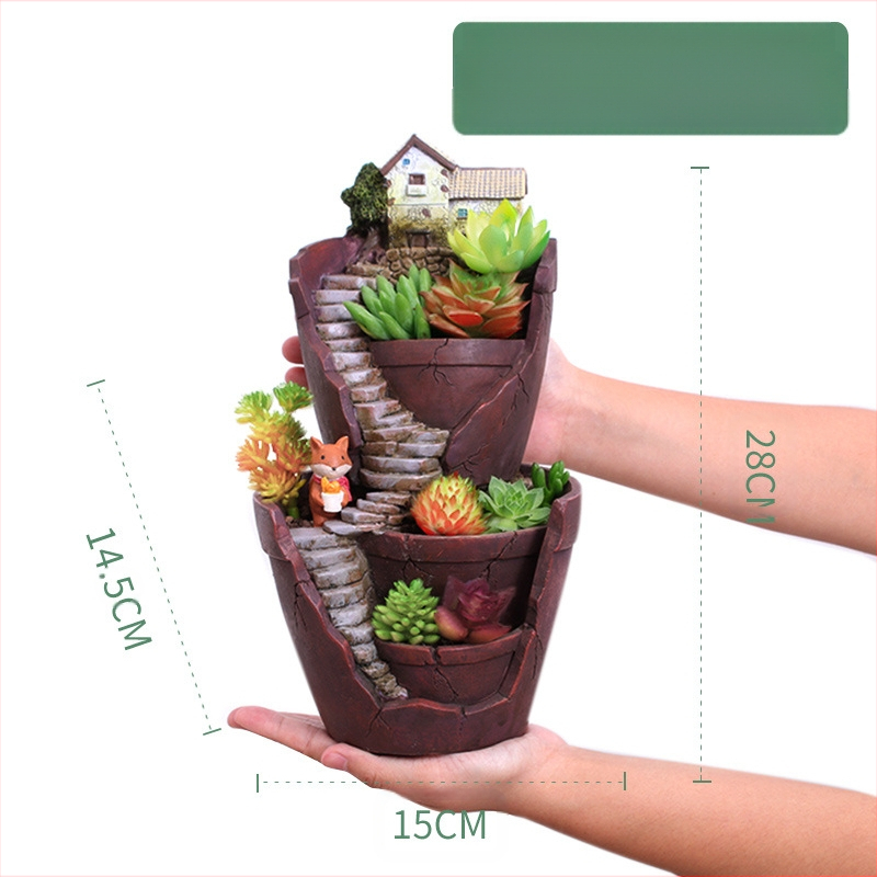 Cvjetnjak od smole, za stolnu i podnu upotrebu; otporan na deformacije, čvrst i izdržljiv