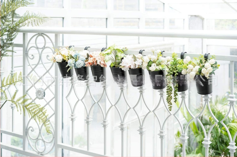 Lonac za cvijeće od željeza, zidni i viseći tip, galvanizirani metal, završna obrada u prahu