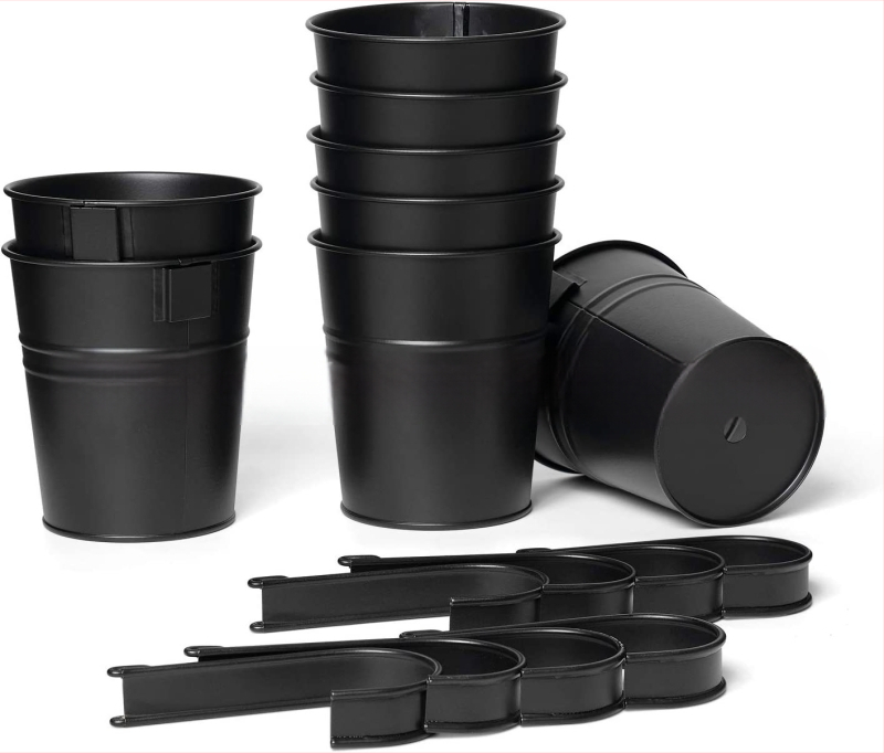 Lonac za cvijeće od željeza, zidni i viseći tip, galvanizirani metal, završna obrada u prahu