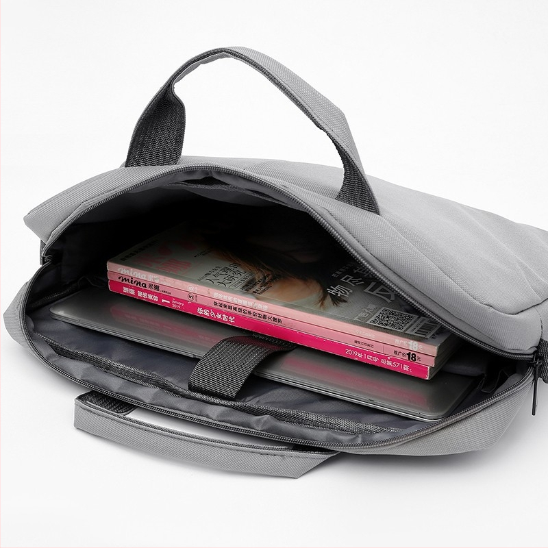 Férfi üzleti aktatáska rekeszekkel, Oxford anyagból, vízálló és kopásálló