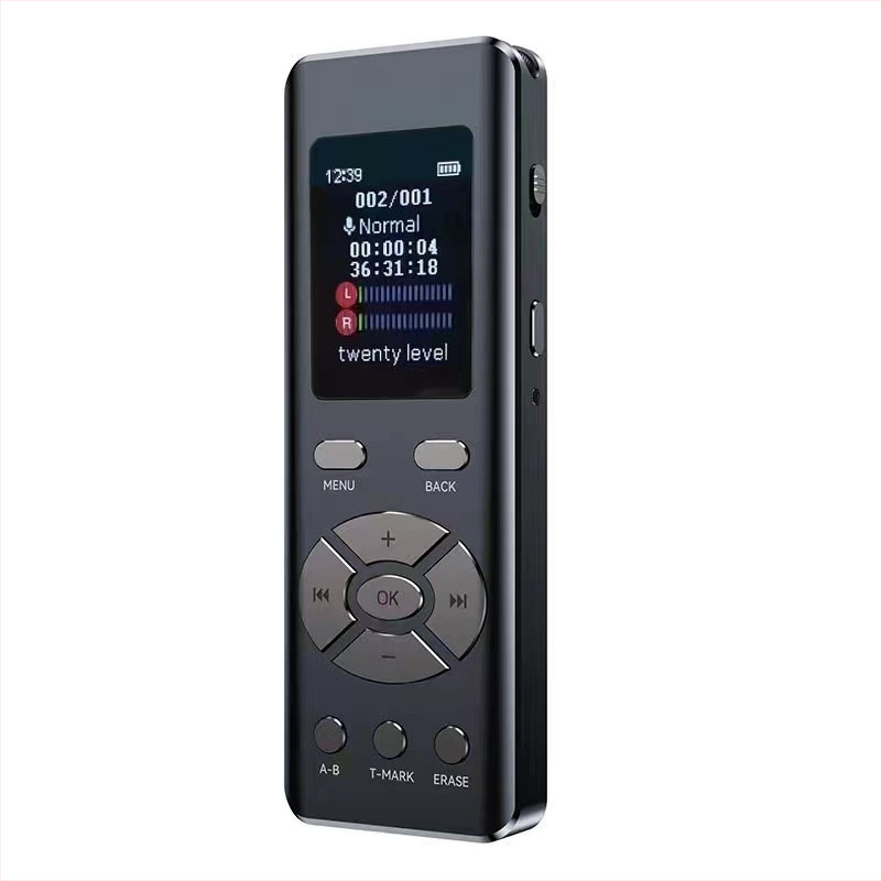 Ακουστικός εγγραφέας με TF κάρτα και 6 γλώσσες, WAV καταγραφή, έως 128 GB TF κάρτα, 31 ώρες καταγραφής, USB 2.0