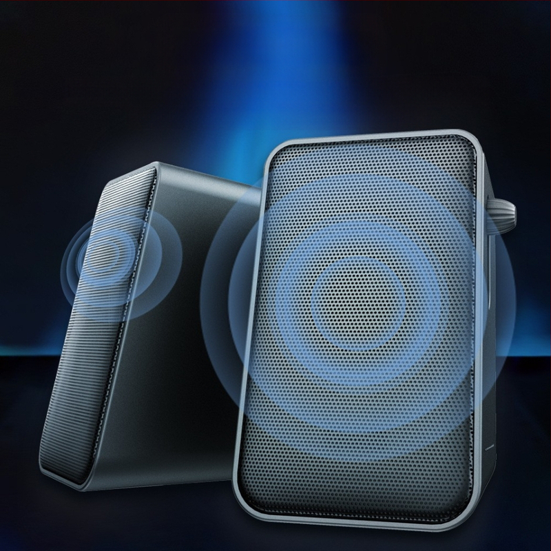 CO712 2.0 Ηχεία Υπολογιστή για Επιτραπέζιο και Φορητό Υπολογιστή, USB και Είσοδος 3.5 mm, 60Hz-15kHz, 10W Εξοδος, SNR ≥75 dB, 2.0 Κανάλια