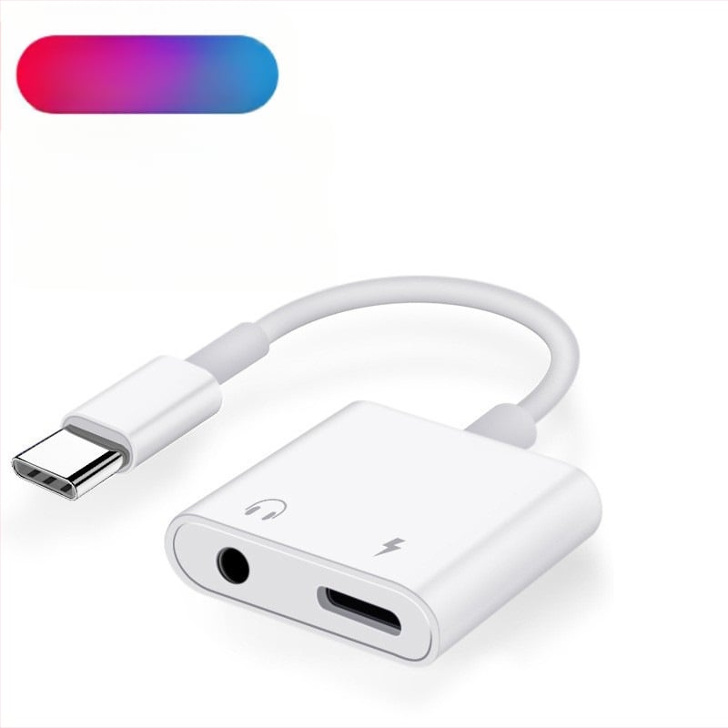 SALAMOER 415 USB-C към 3.5 мм адаптер за аудио и зареждане за телефони с USB-C